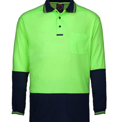 Ritemate Hi Viz Long Sleeve Polo Shirt Colour rm2346