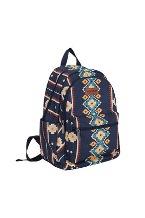 Wrangler Southwestern Canvas Backpack-Navy