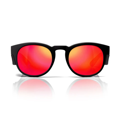 SafeStyle Cruisers Matte Black Frame Mirror Red Polarised Lens