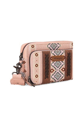 Wrangler South Western Crossbody Wallet Bag - Pink