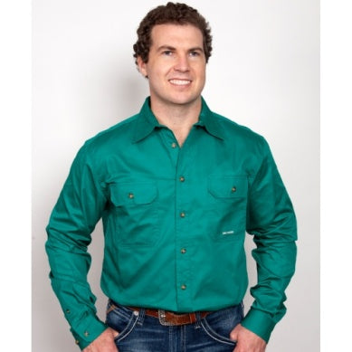 JUST COUNTRY MENS EVAN FULL BUTTON WORKSHIRT