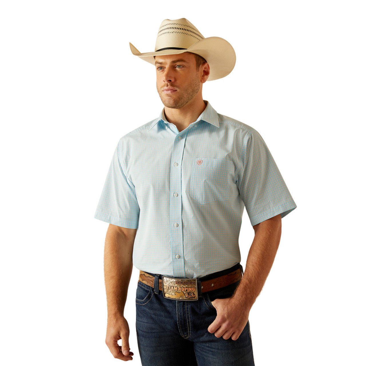 Ariat Mens Pro Kristopher Short Sleeve Shirt - Sky