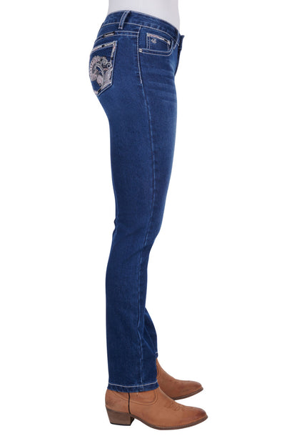 PURE WESTERN WMNS SHAILENE SKINNY JEAN 32 LEG