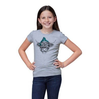 Roper Girls Five Star Collection Short Sleeve T-shirt Grey 03-009-0513-4027