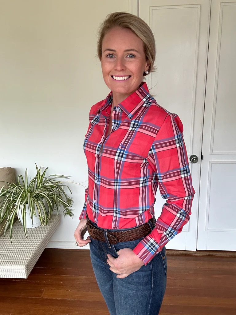 Black Colt Clothing Jane Shirt - Red & Blue Plaid