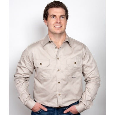 JUST COUNTRY MENS EVAN FULL BUTTON WORKSHIRT