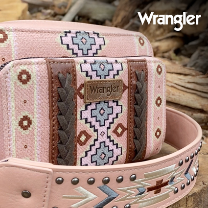 Wrangler South Western Crossbody Wallet Bag - Pink