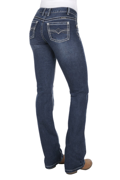 PURE WESTERN WMNS DAKOTA RELAXED RIDER JEAN 36 LEG