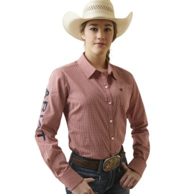 Ariat Ladies WR Kirby Long Sleeve Shirt Red Check