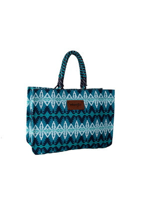 Wrangler Southwestern Oversized Tote Bag - Blue