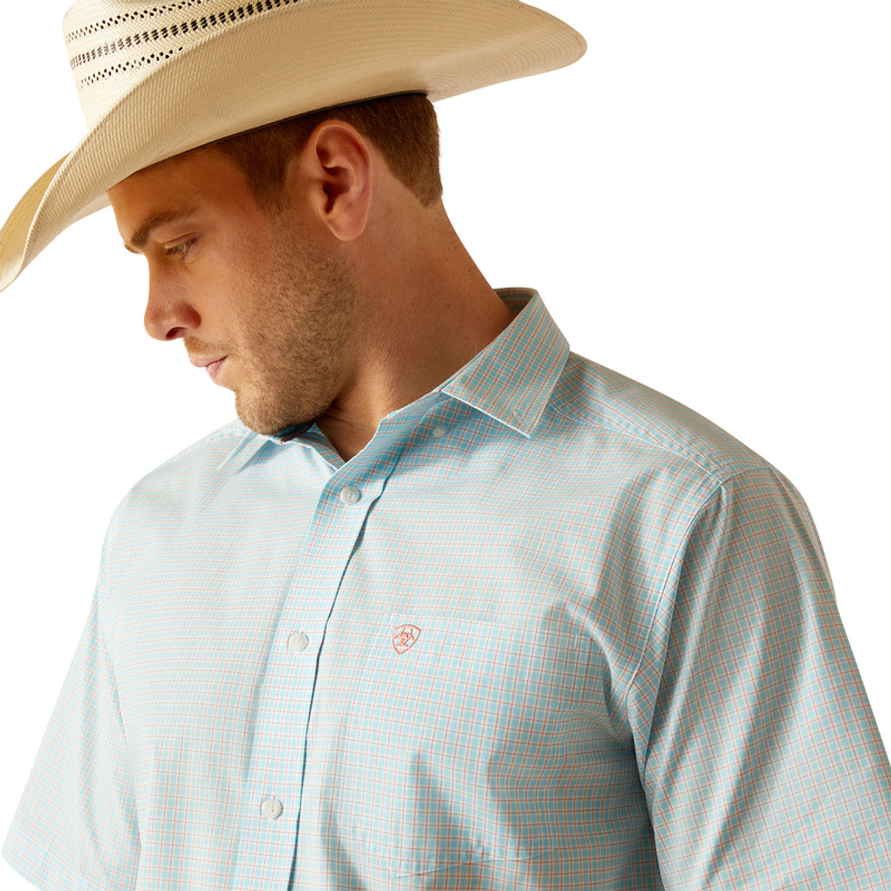 Ariat Mens Pro Kristopher Short Sleeve Shirt - Sky