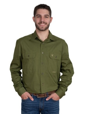 JUST COUNTRY MENS EVAN FULL BUTTON WORKSHIRT