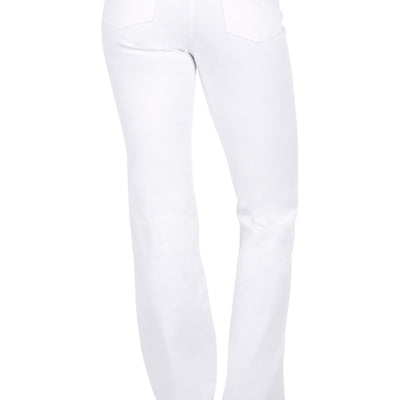 PURE WESTERN WMNS RIDING BOOT CUT JEAN WHITE