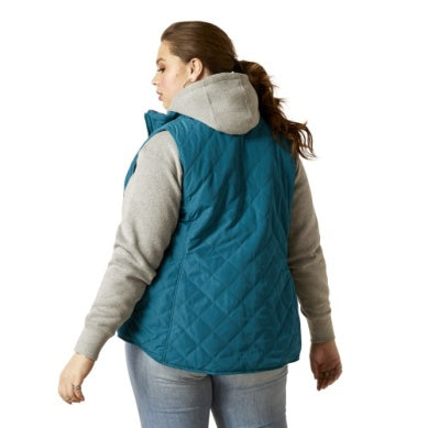 Ariat Womens Dilon Insulated Reversible Vest Deep Lagoon