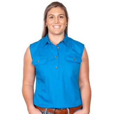 JUST COUNTRY WMNS KERRY SLEEVELESS WORKSHIRT