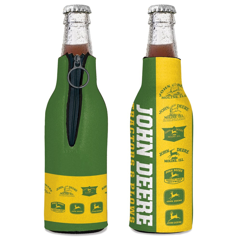 John Deere Bottle Cooler- Green With Retro Vintage Logo (375ML)