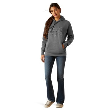 Ariat Womens Stories Hoodie Charcoal Heather