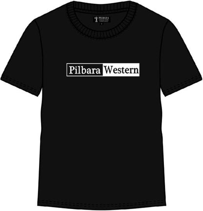 Pilbara Western Mens T-shirt Short Sleeve Black