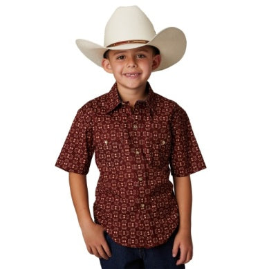 Roper Boys West Made Collection Short Sleeve Shirt 03-031-0064-0468