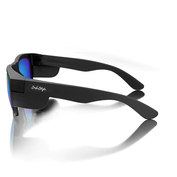 SafeStyle Fusions Matte Black Frame Mirror Blue Polarised Lens