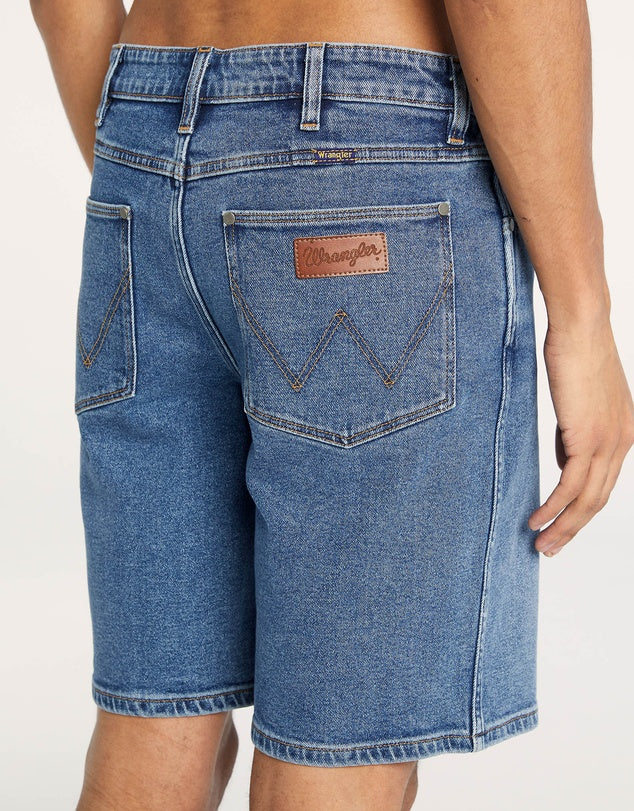 Wrangler Mens Classic Straight Short Indigo Stone