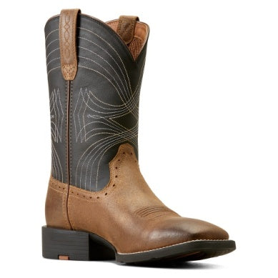 Ariat Mens Sport Wide Square Toe Barley Brown/ Matte Black