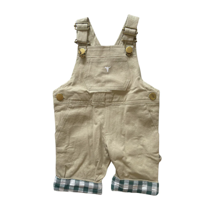 Little Windmill Clothing Co. "Ellis" Natural Contrast Overalls