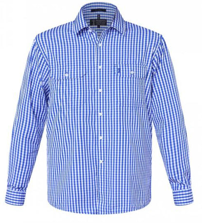 PILBARA MENS L/S CHECK SHIRT