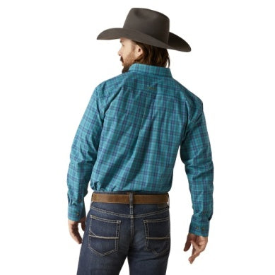 Ariat Mens Pro Series Brixton Long Sleeve Shirt Spellbound Teal