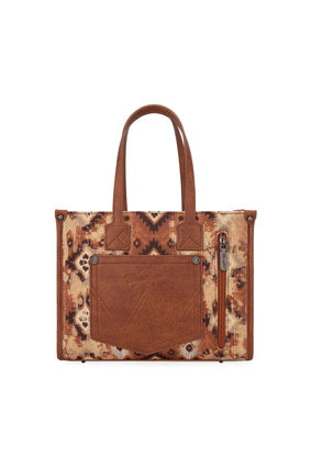 Wrangler Aztec Crossbody Tote Bag - Tan