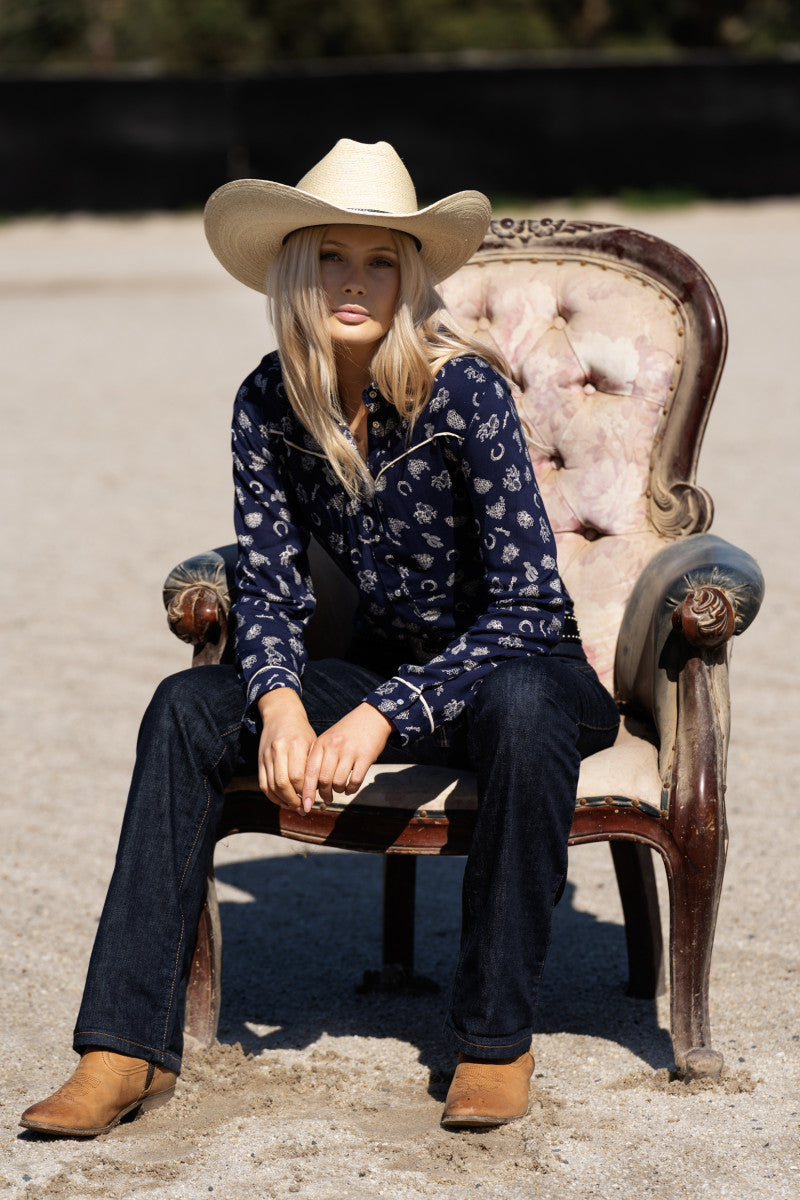 WRANGLER WMNS EDGEWOOD LS WESTERN SHIRT