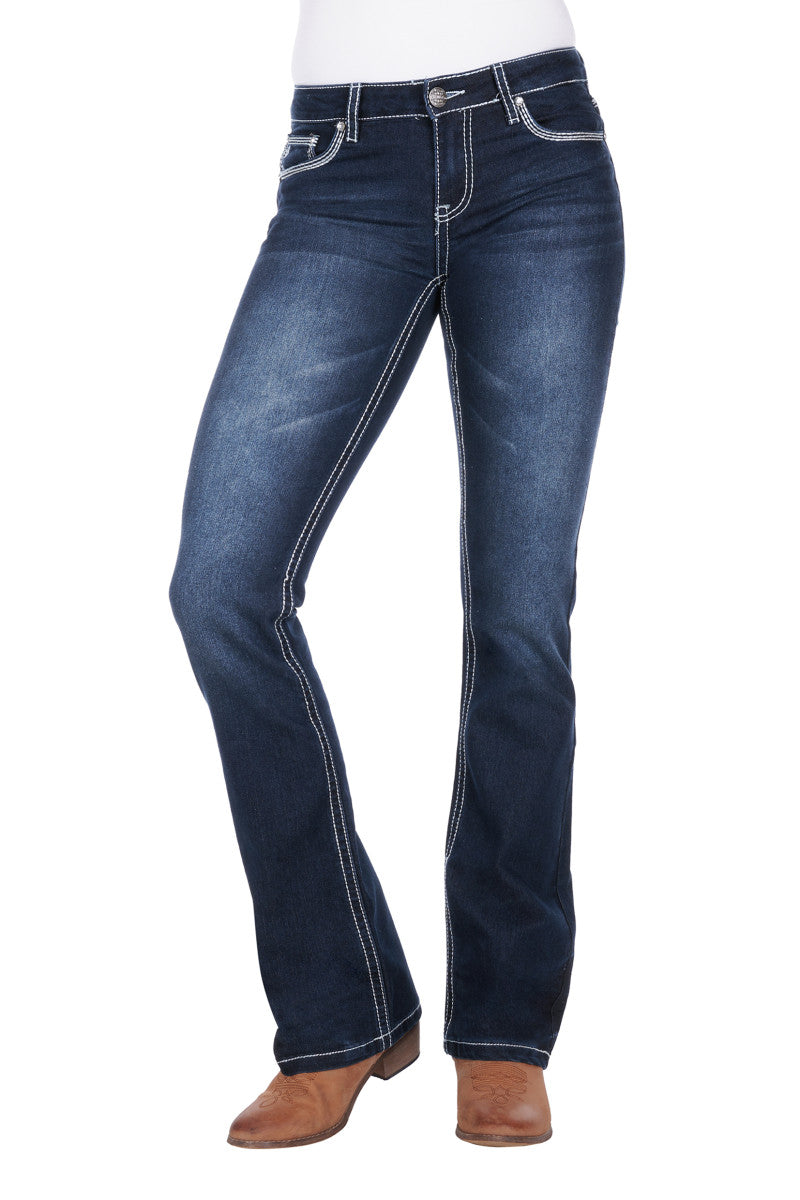 PURE WESTERN WMNS HANNAH BOOTCUT JEAN 32'