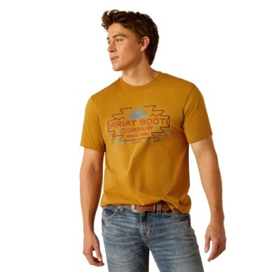 Ariat Mens Amigo Short Sleeve Tee Harvest Gold