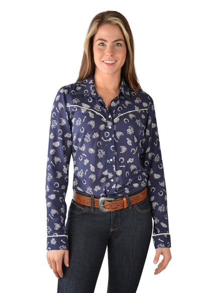 WRANGLER WMNS EDGEWOOD LS WESTERN SHIRT