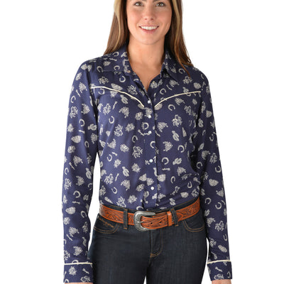 WRANGLER WMNS EDGEWOOD LS WESTERN SHIRT