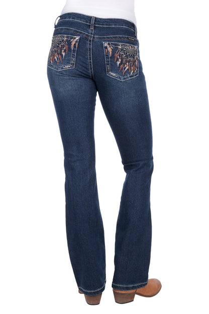 PURE WESTERN WMNS LOLA BOOT CUT JEAN 34 LEG