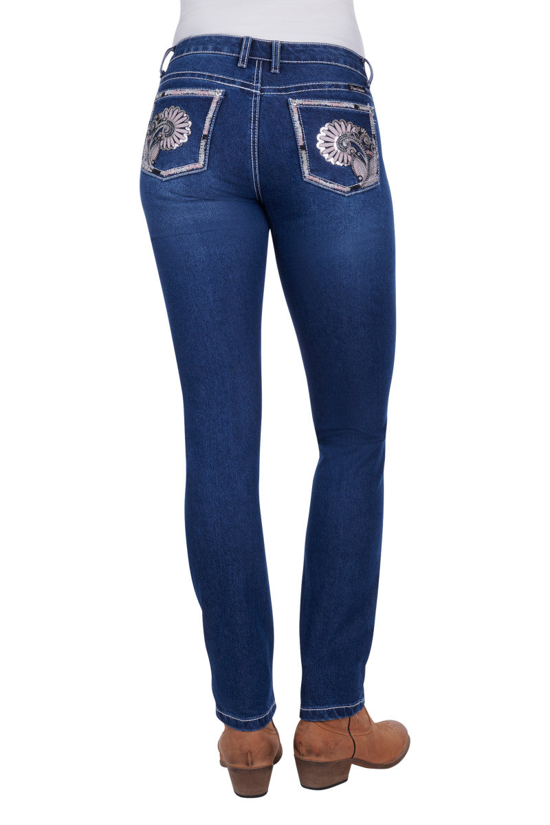 PURE WESTERN WMNS SHAILENE SKINNY JEAN 32 LEG