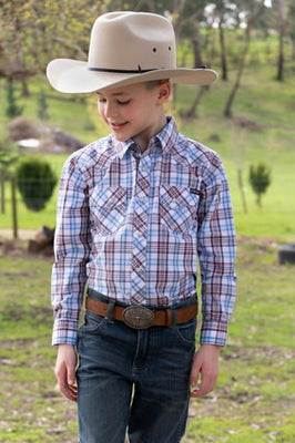 Pure Western Boys Lucas Long Sleeve Shirts