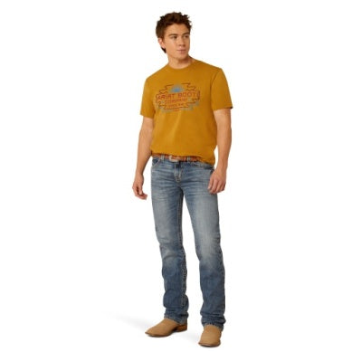 Ariat Mens Amigo Short Sleeve Tee Harvest Gold