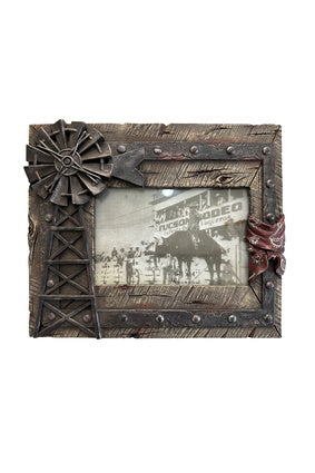 Pure Western Windmill Picture Frame