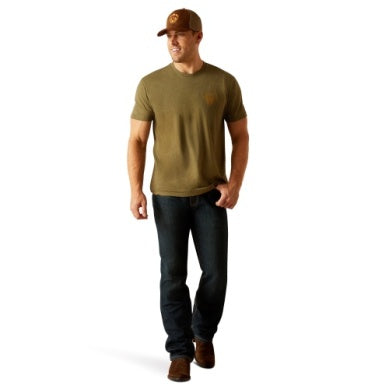 Ariat Mens Bisbee Circle T-shirt Military Heather