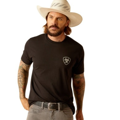 Ariat Mens Cactus Flag t-shirt Military Heather