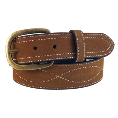 Roper Women's Belt 1.1/2" Suede Leather Rust