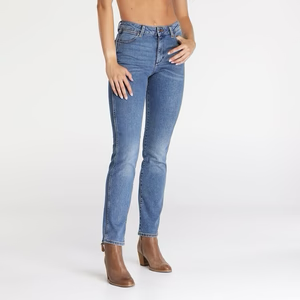 WRANGLER WMNS MID WAIST STRAIGHT JEAN MID STONE