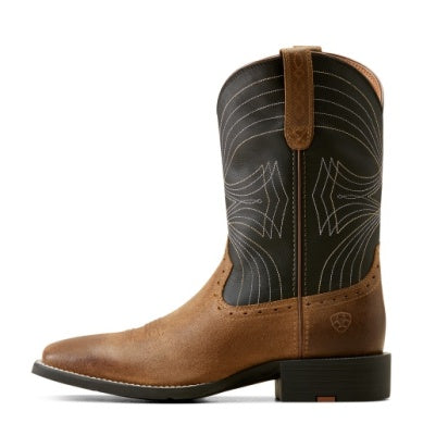 Ariat Mens Sport Wide Square Toe Barley Brown/ Matte Black