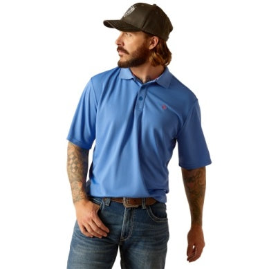 Ariat Mens Tek Short Sleeve Polo - Seascape