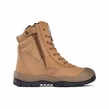 MONGREL ZIP SIDE SAFETY BOOT WHEAT STEEL TOE 451050