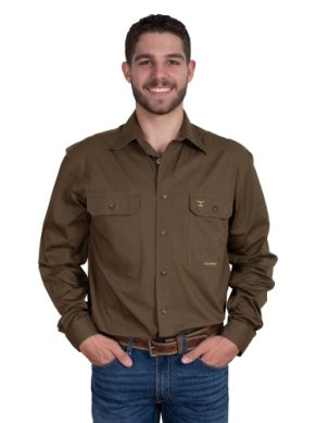 JUST COUNTRY MENS EVAN FULL BUTTON WORKSHIRT