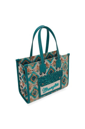 Wrangler Aztec Crossbody Tote Bag - Turquoise