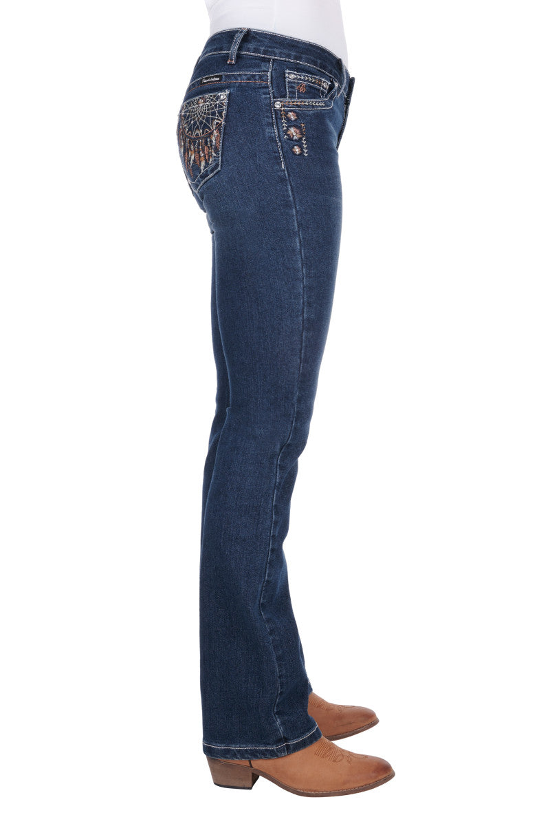 PURE WESTERN WMNS LOLA BOOT CUT JEAN 34 LEG